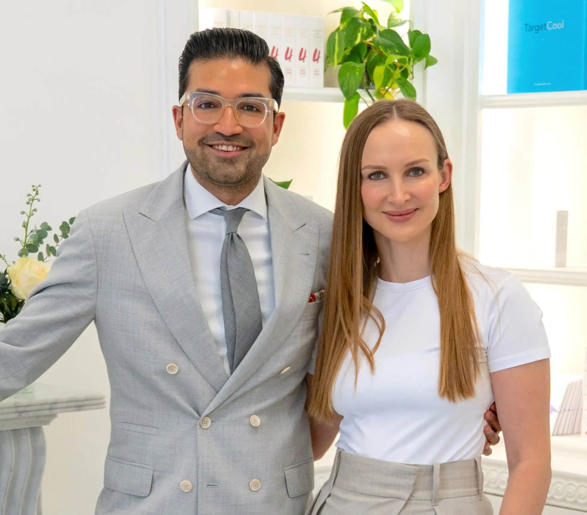 Drs Rishi + Tatiana at their London clinic
